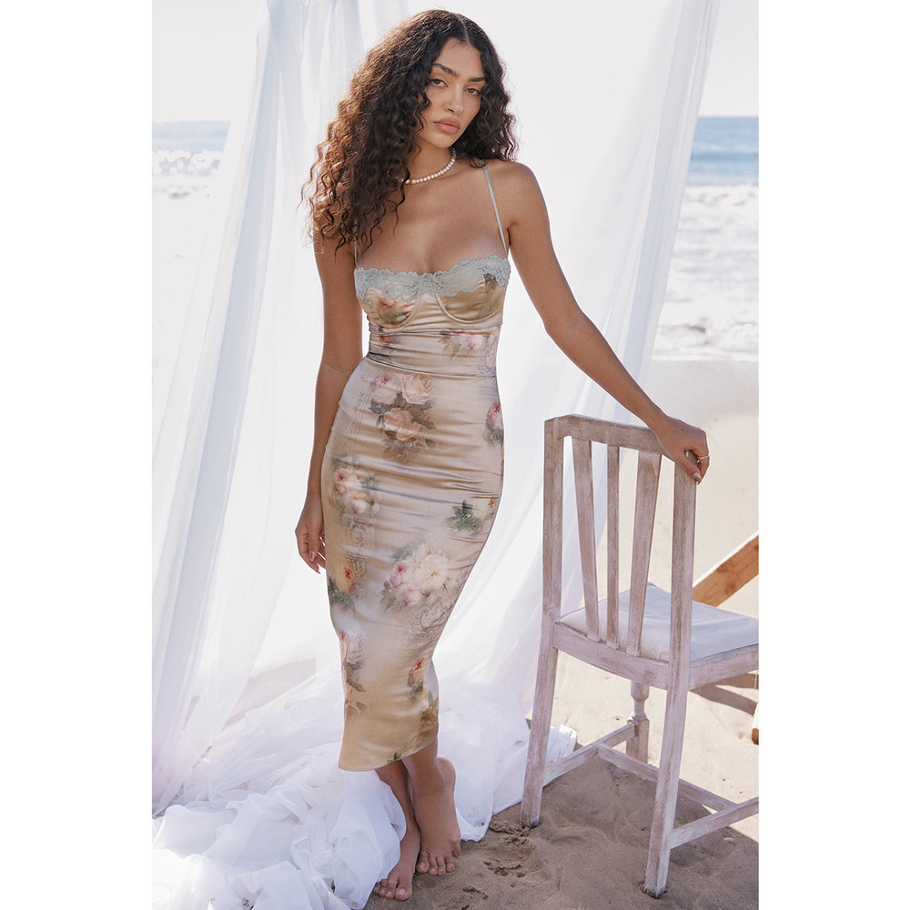 Venus vintage floral midi dress Authentic